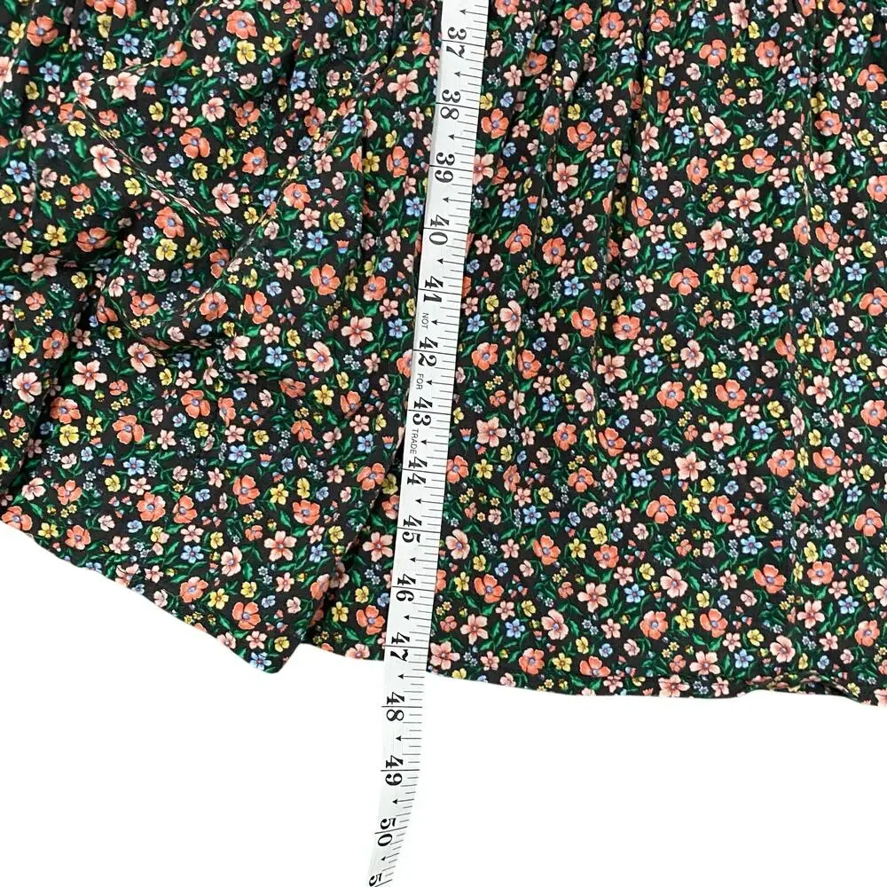 Old Navy Floral Maxi Dress Puff Sleeve Boho Cottagecore Pockets XS - Picture 9 of 10